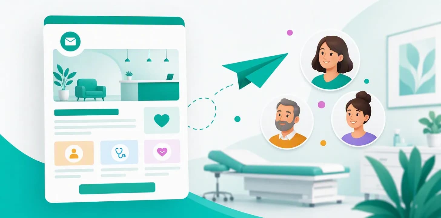 Comunicazione email di uno studio medico preparata da un template e inviata ai pazienti