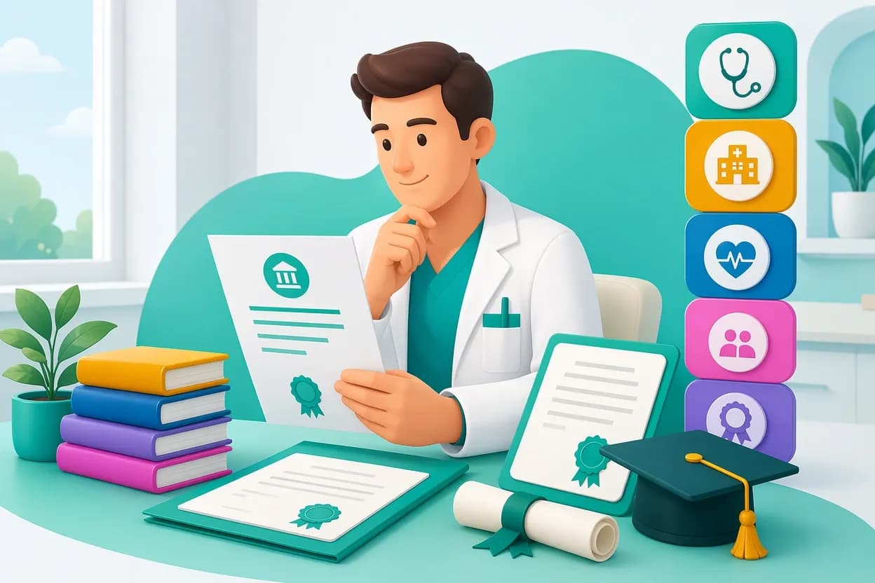 Medico che verifica i requisiti e i titoli necessari per assumere la direzione sanitaria di un ambulatorio