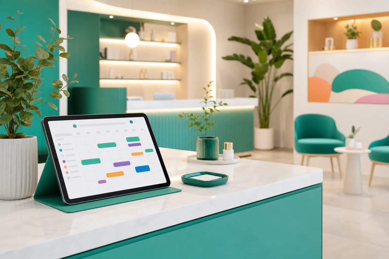Studio di medicina estetica organizzato con agenda digitale e anagrafica pazienti in ordine